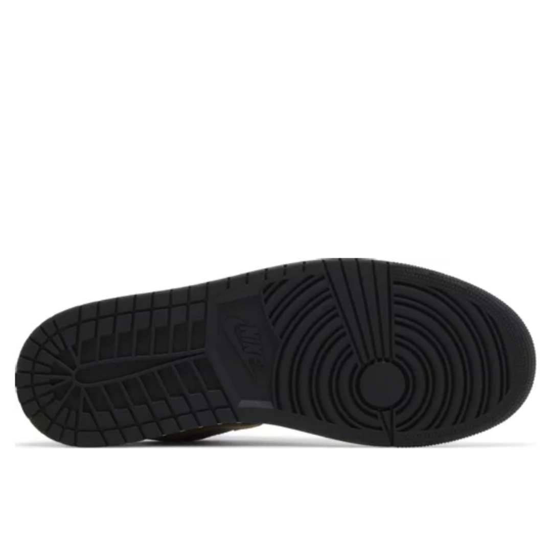 Air Jordan 1 Low White Black Metallic Gold Swoosh