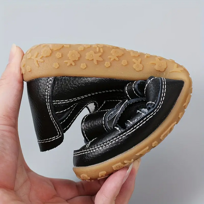 Airfleek Women’s Orthopedic Leather Shoes – Wide Toe Box & Wide Size Comfort Walking Shoes